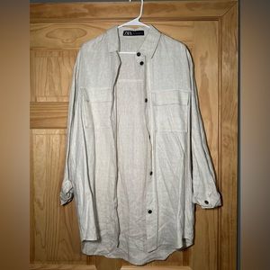 ZARA Linen Button down